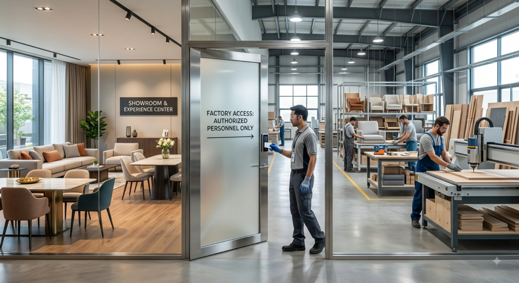 factory and showroom access